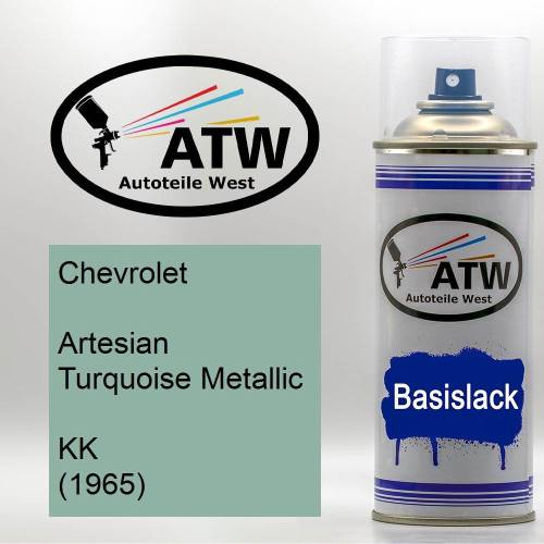 Chevrolet, Artesian Turquoise Metallic, KK (1965): 400ml Sprühdose, von ATW Autoteile West.